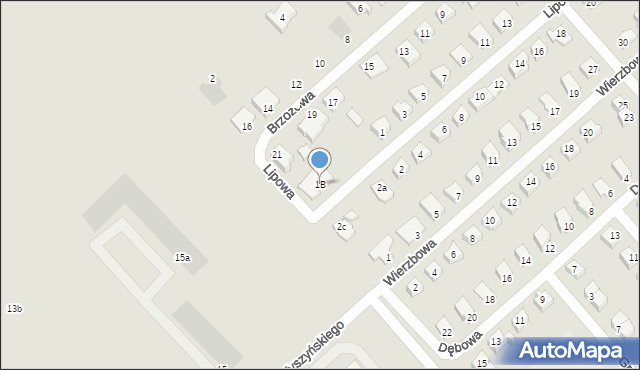 Międzyrzec Podlaski, Lipowa, 1B, mapa Międzyrzec Podlaski