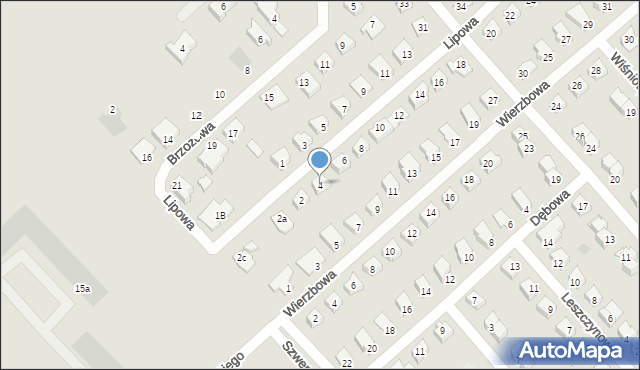 Międzyrzec Podlaski, Lipowa, 4, mapa Międzyrzec Podlaski