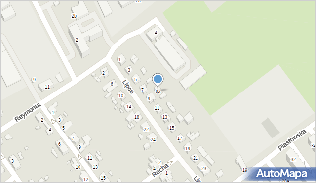 Międzyrzecz, Lipce, 9a, mapa Międzyrzecz