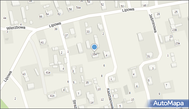 Mielenko, Lipowa, 33A, mapa Mielenko