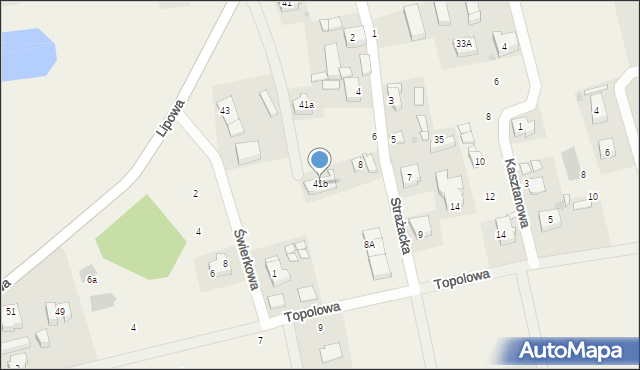 Mielenko, Lipowa, 41b, mapa Mielenko
