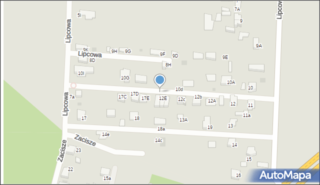 Mikołów, Lipcowa, 12f, mapa Mikołów