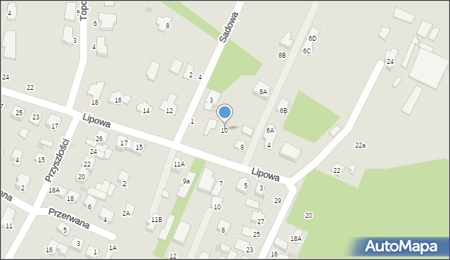 Milanówek, Lipowa, 10, mapa Milanówek