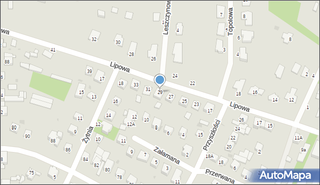 Milanówek, Lipowa, 29, mapa Milanówek