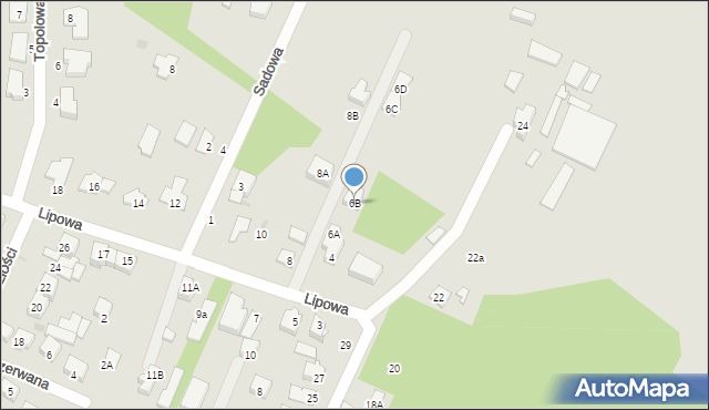 Milanówek, Lipowa, 6B, mapa Milanówek