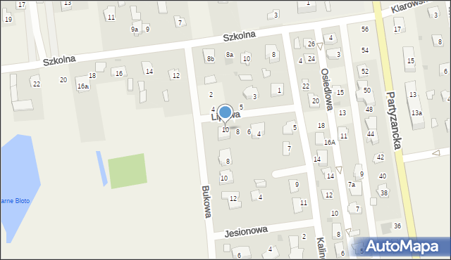 Milejów-Osada, Lipowa, 10, mapa Milejów-Osada