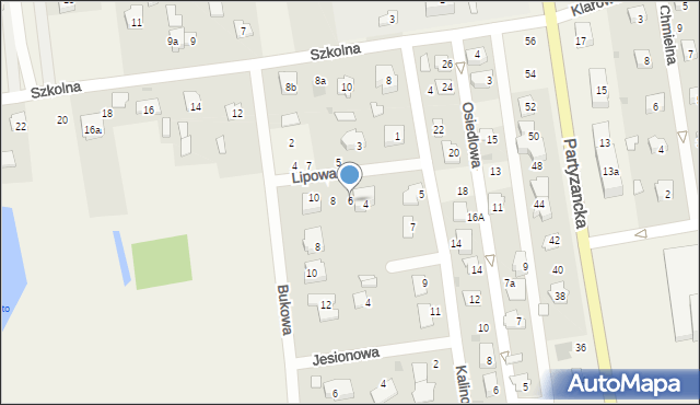 Milejów-Osada, Lipowa, 6, mapa Milejów-Osada