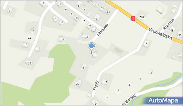 Milówka, Limbowa, 9, mapa Milówka