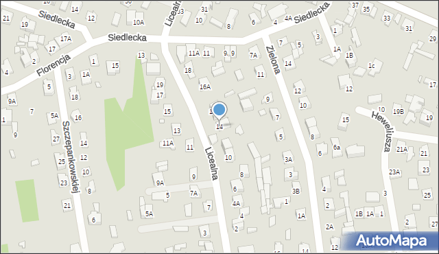 Mińsk Mazowiecki, Licealna, 14, mapa Mińsk Mazowiecki