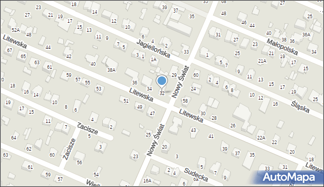 Mińsk Mazowiecki, Litewska, 32, mapa Mińsk Mazowiecki