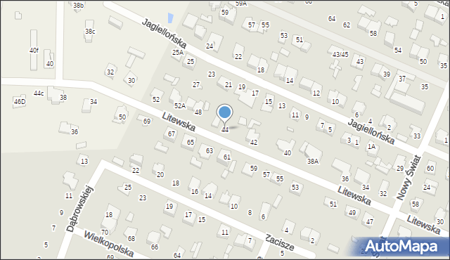 Mińsk Mazowiecki, Litewska, 44, mapa Mińsk Mazowiecki