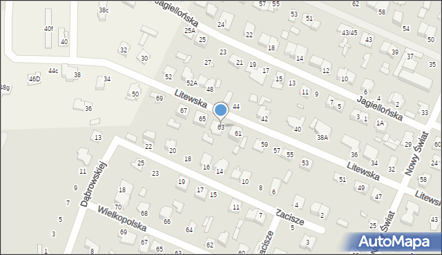 Mińsk Mazowiecki, Litewska, 63, mapa Mińsk Mazowiecki