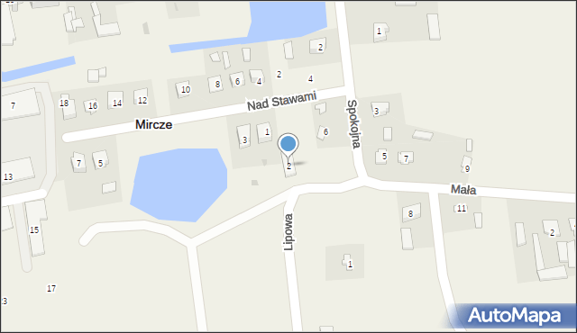 Mircze, Lipowa, 2, mapa Mircze