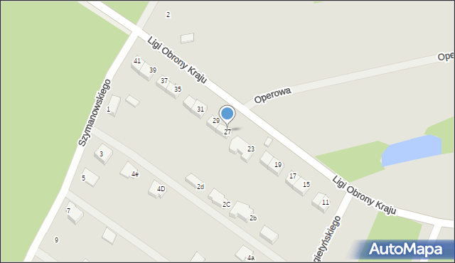 Mława, Ligi Obrony Kraju, 27, mapa Mława