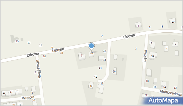 Mnichowice, Lipowa, 1a, mapa Mnichowice