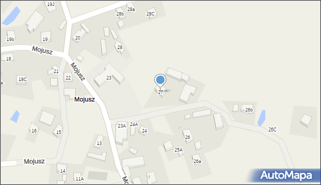 Mojusz, Lipowa, 1, mapa Mojusz