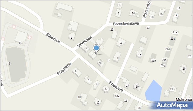 Mokronos Dolny, Limonkowa, 8, mapa Mokronos Dolny