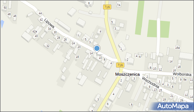 Moszczenica, Lipowa, 12, mapa Moszczenica