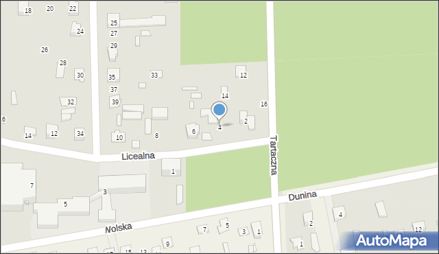 Mrozy, Licealna, 4, mapa Mrozy