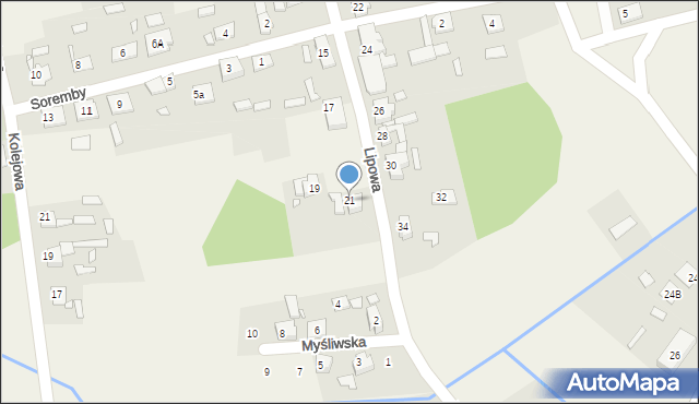 Murów, Lipowa, 21, mapa Murów
