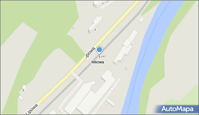 Muszyna, Lipowa, 5, mapa Muszyna