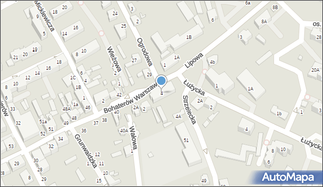 Myślibórz, Lipowa, 4, mapa Myślibórz