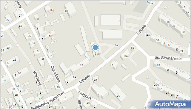 Myślibórz, Lipowa, 6, mapa Myślibórz