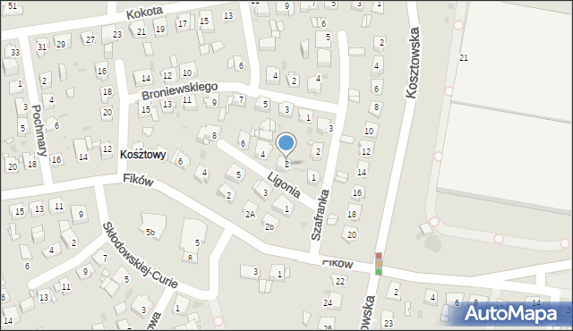 Mysłowice, Ligonia Juliusza, 2, mapa Mysłowice