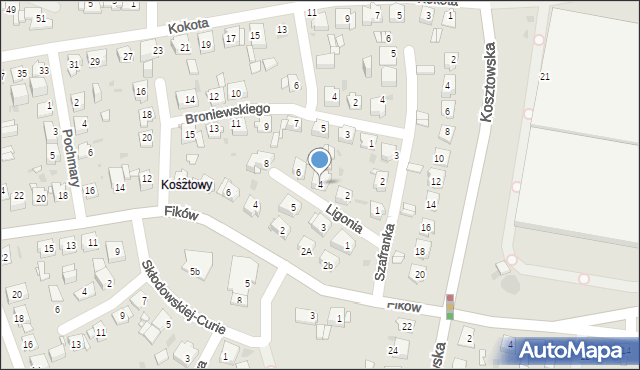 Mysłowice, Ligonia Juliusza, 4, mapa Mysłowice
