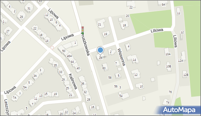 Nadarzyn, Liliowa, 2A, mapa Nadarzyn