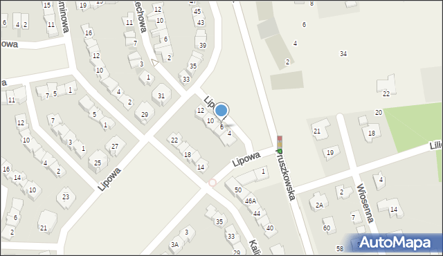 Nadarzyn, Lipowa, 6, mapa Nadarzyn