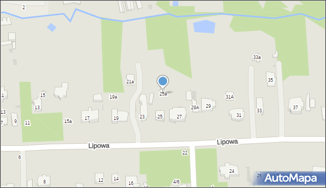 Nałęczów, Lipowa, 25a, mapa Nałęczów