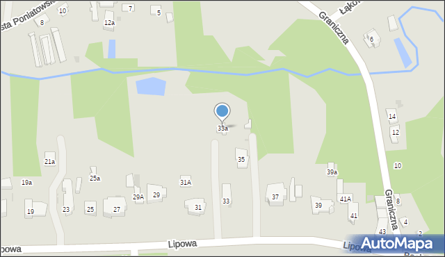Nałęczów, Lipowa, 33a, mapa Nałęczów