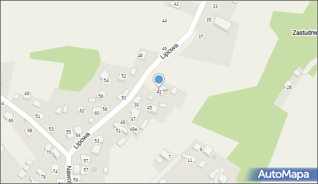 Nawojowa Góra, Lipowa, 41, mapa Nawojowa Góra