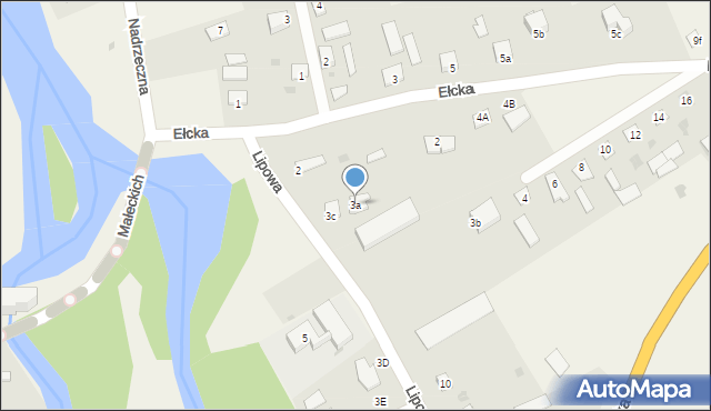 Nowa Wieś Ełcka, Lipowa, 3a, mapa Nowa Wieś Ełcka