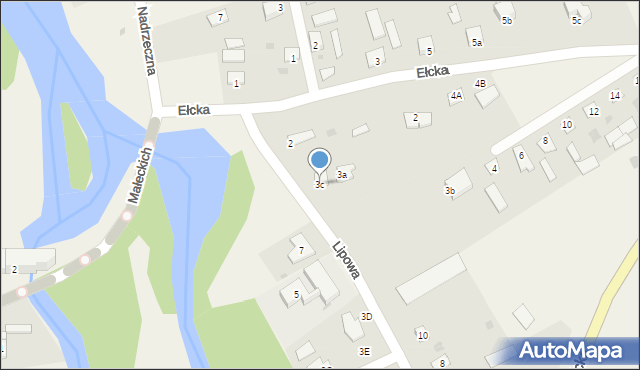 Nowa Wieś Ełcka, Lipowa, 3c, mapa Nowa Wieś Ełcka