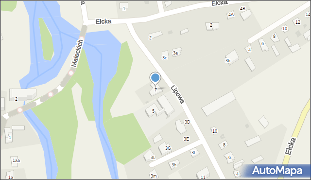 Nowa Wieś Ełcka, Lipowa, 7, mapa Nowa Wieś Ełcka