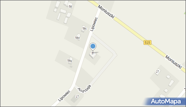 Nowa Wieś Malborska, Lipowiec, 57, mapa Nowa Wieś Malborska