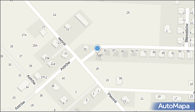 Nowe Bielice, Liliowa, 95, mapa Nowe Bielice