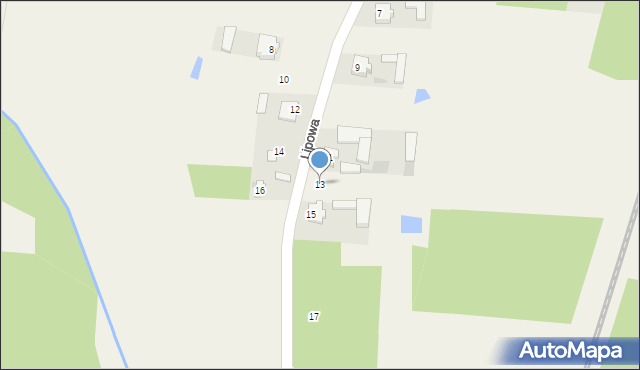 Nowe Chrusty, Lipowa, 13, mapa Nowe Chrusty