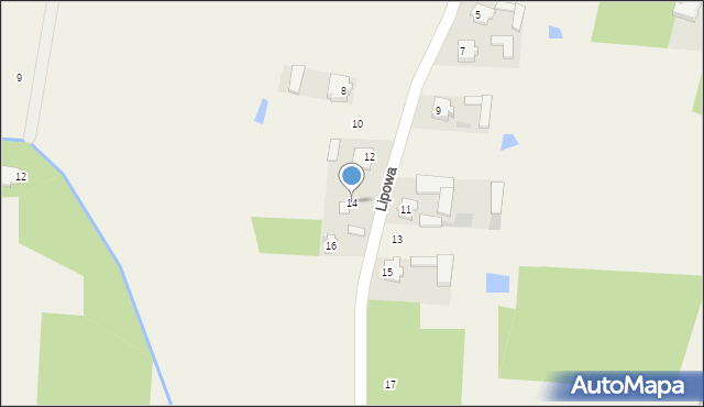 Nowe Chrusty, Lipowa, 14, mapa Nowe Chrusty