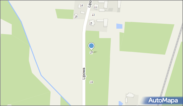 Nowe Chrusty, Lipowa, 17, mapa Nowe Chrusty