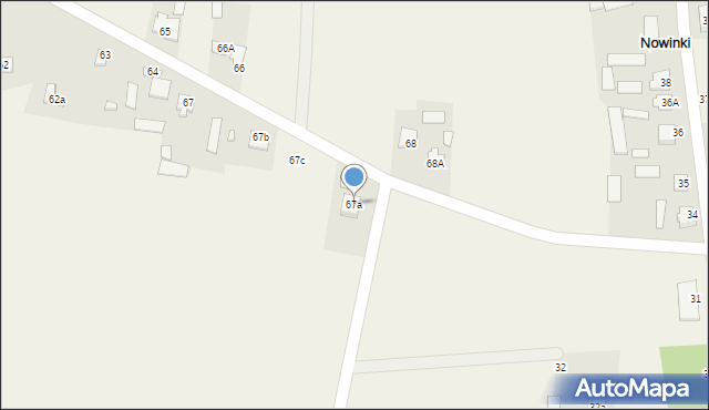 Nowinki, Lipowa, 1, mapa Nowinki