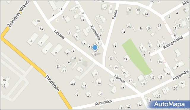 Nowy Dwór Mazowiecki, Lipowa, 9, mapa Nowy Dwór Mazowiecki