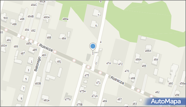 Nowy Dziekanów, Literacka, 1, mapa Nowy Dziekanów