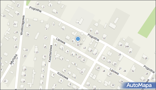 Nurzec-Stacja, Lipowa, 11, mapa Nurzec-Stacja