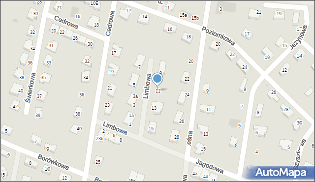 Oława, Limbowa, 11, mapa Oława