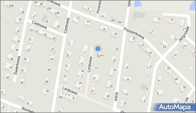 Oława, Limbowa, 9, mapa Oława