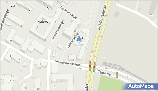 Olsztyn, Licznerskiego Jana, 2, mapa Olsztyna