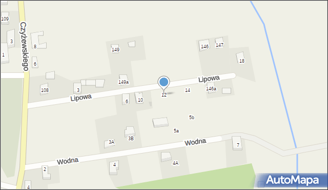 Opalenie, Lipowa, 12, mapa Opalenie